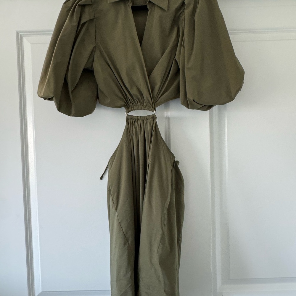 NWOT - Jonathan Simkhai Green Cut Out Dress